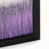 Close-up of an abstract floral framed canvas showcasing vibrant colors and intricate details, perfect for modern home decor or artistic settings. Ideal for enhancing any wall space with a touch of elegance.