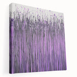 Abstract floral design on a stretched canvas showcasing vibrant colors and fluid shapes, ideal for modern home decor, displayed with a side view to highlight texture and depth.