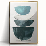 Framed abstract minimalist wall art piece with gold accents, showcasing a sleek design against a neutral background, ideal for modern decor.