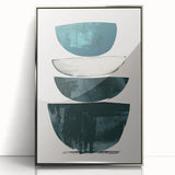Framed minimalist abstract wall art in silver acrylic, showcasing geometric shapes and subtle textures, perfect for modern home decor. This artwork adds elegance and sophistication to any room setting.