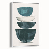 Framed abstract minimalist wall art showcasing soft white tones and subtle textures, presented in a sleek side view, perfect for modern home decor.