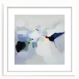 Minimalist Abstract Wall Art – Misty Gray and Blue Canvas Print