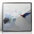 Minimalist Abstract Wall Art – Misty Gray and Blue Canvas Print