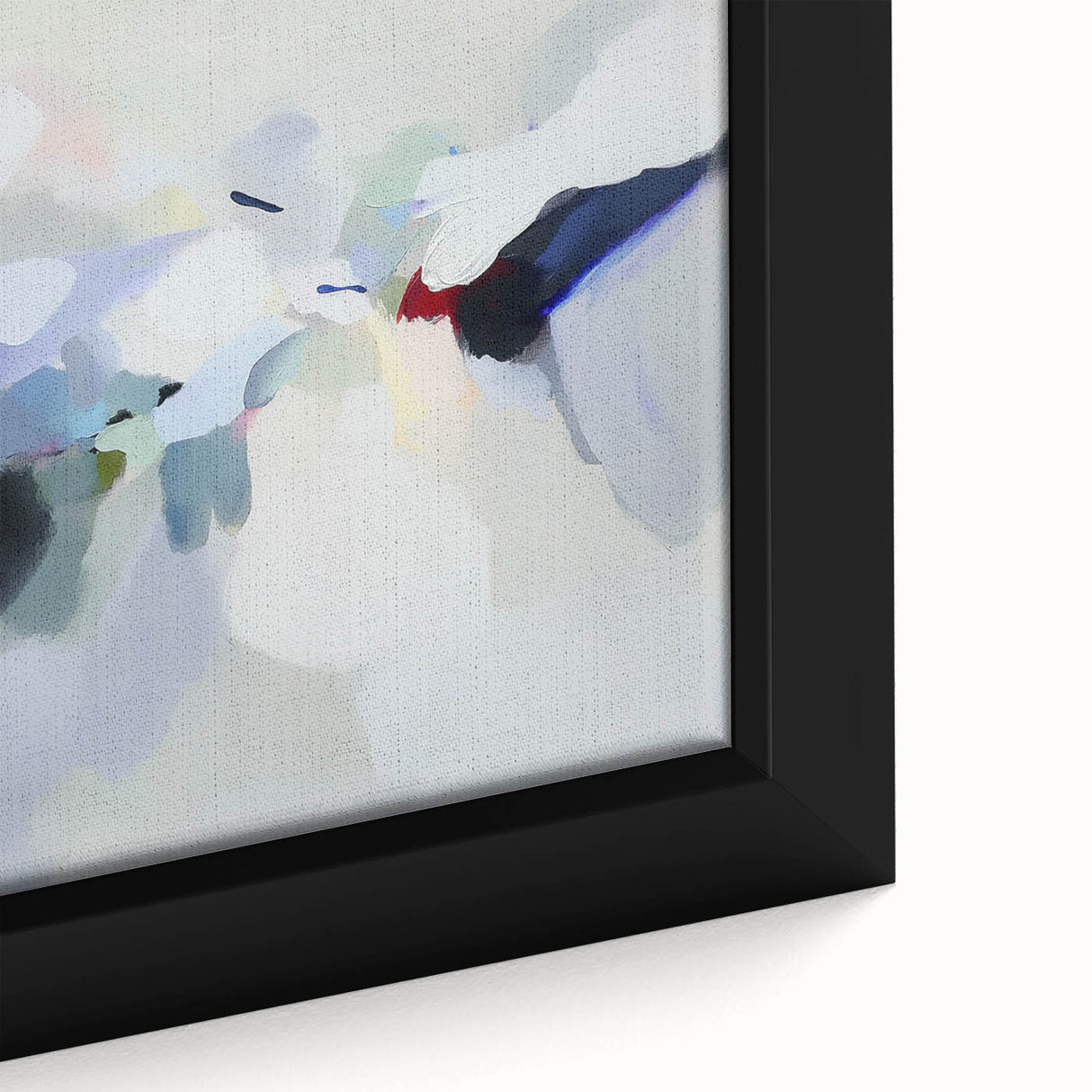 Minimalist Abstract Wall Art – Misty Gray and Blue Canvas Print