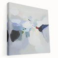 Minimalist Abstract Wall Art – Misty Gray and Blue Canvas Print