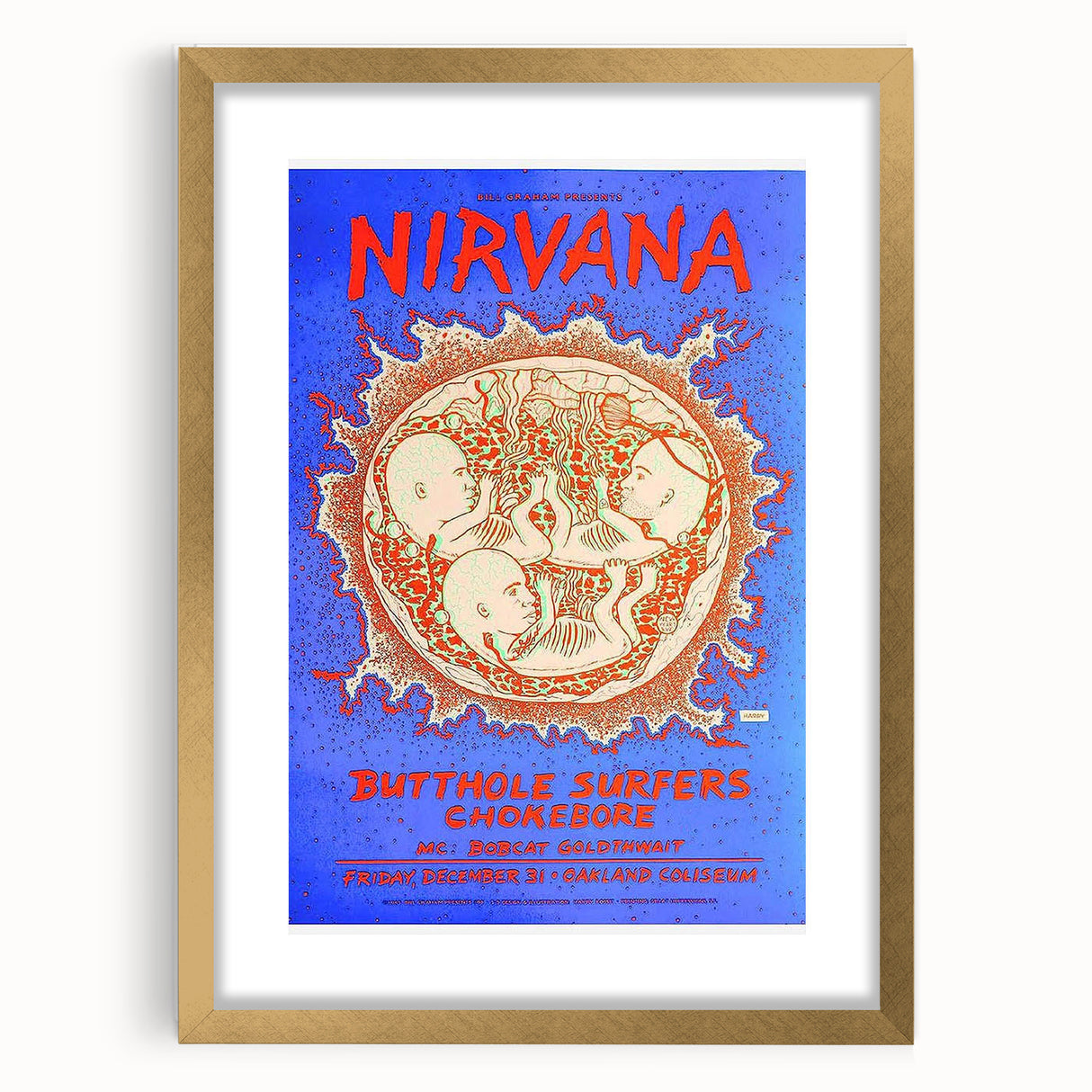 Nirvana Concert Poster - Retro Grunge Art for Music Lovers