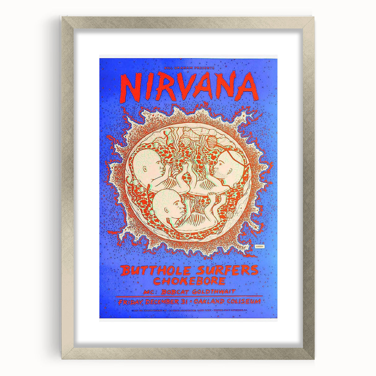 Nirvana Concert Poster - Retro Grunge Art for Music Lovers
