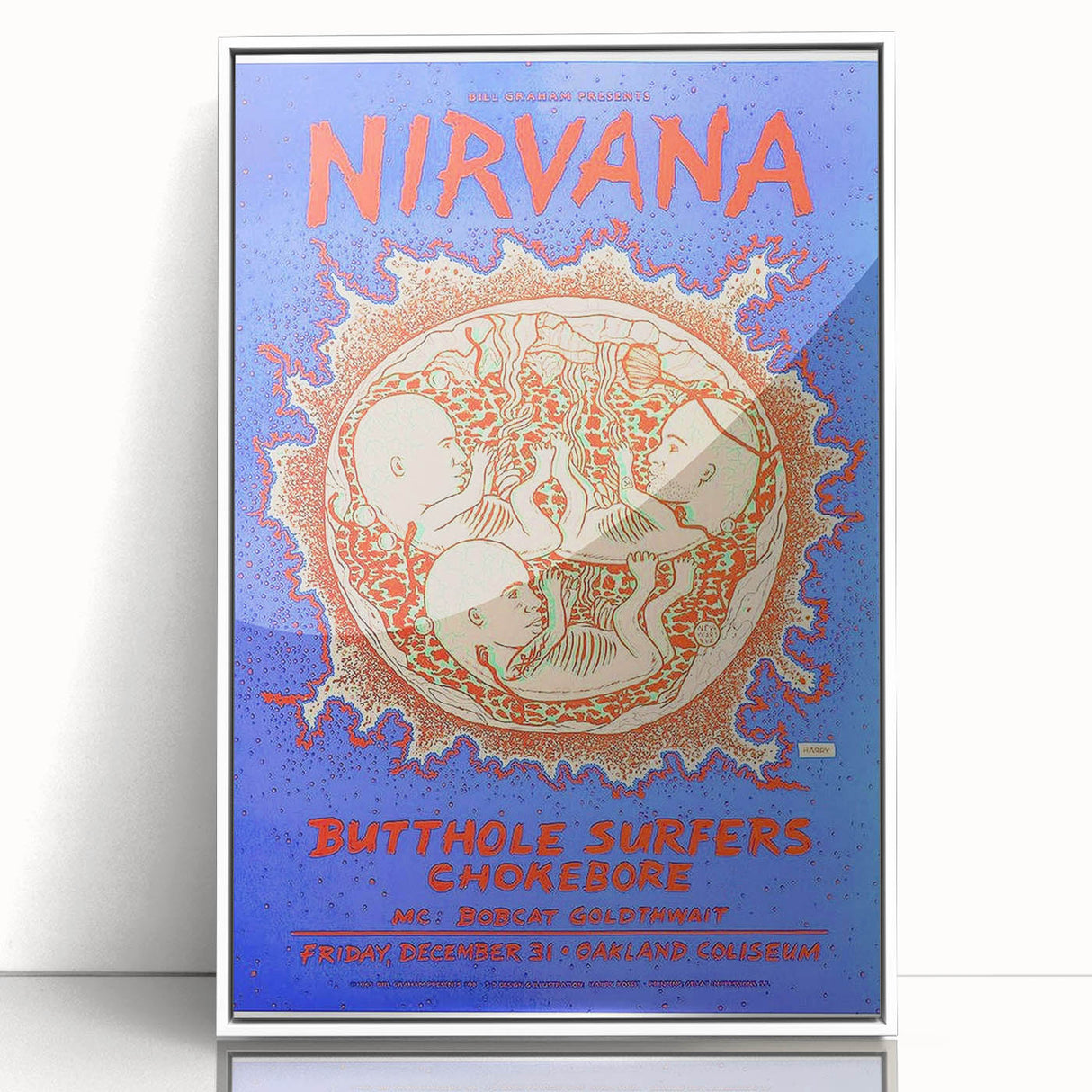 Nirvana Concert Poster - Retro Grunge Art for Music Lovers