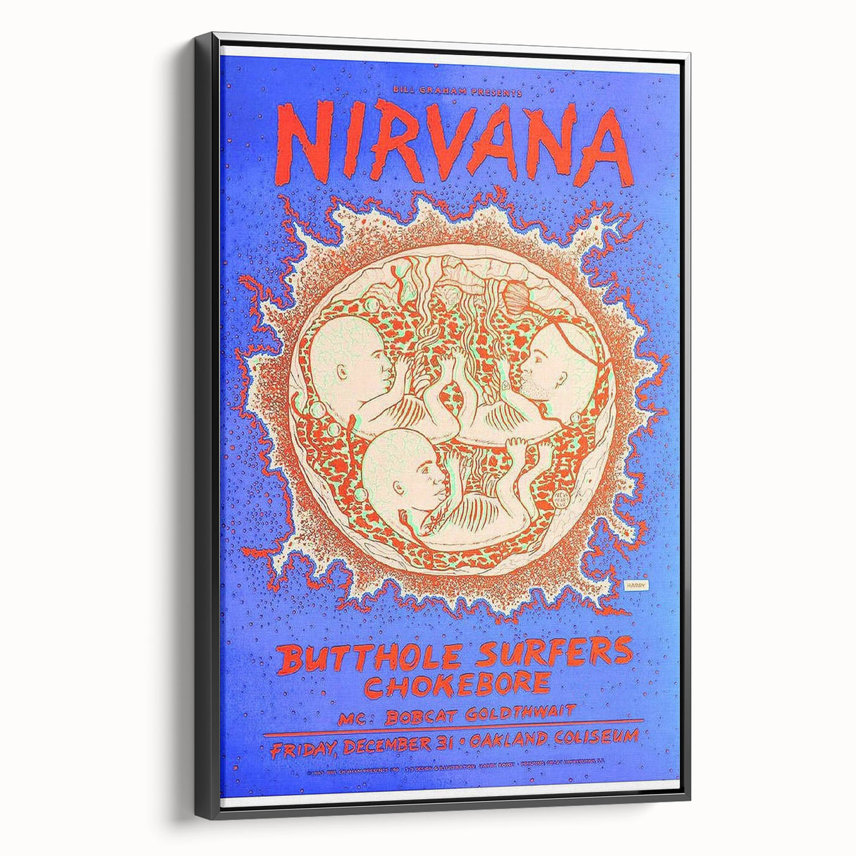 Nirvana Concert Poster - Retro Grunge Art for Music Lovers