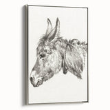 Romanticism Art: Head of a Donkey by Jean-Bernard