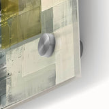 Custom Dining Room Wall Decor – Green & Gold Abstract Canvas