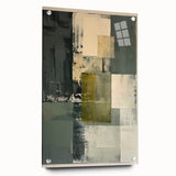 Custom Dining Room Wall Decor – Green & Gold Abstract Canvas