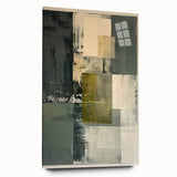 Custom Dining Room Wall Decor – Green & Gold Abstract Canvas