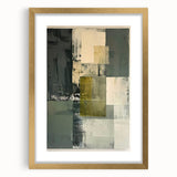 Custom Dining Room Wall Decor – Green & Gold Abstract Canvas