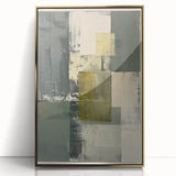 Custom Dining Room Wall Decor – Green & Gold Abstract Canvas