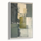 Custom Dining Room Wall Decor – Green & Gold Abstract Canvas