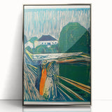 Expressionist Art: The Girls on the Bridge | Vibrant Munch Wall Art