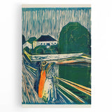 Expressionist Art: The Girls on the Bridge | Vibrant Munch Wall Art