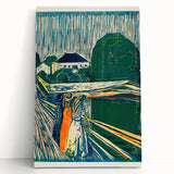 Expressionist Art: The Girls on the Bridge | Vibrant Munch Wall Art