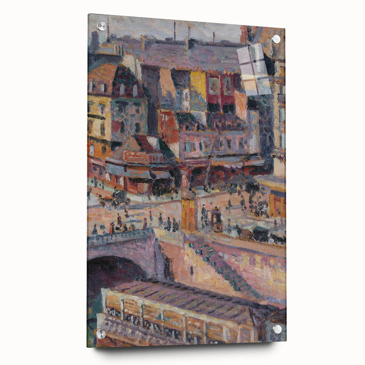 Impressionist Cityscape - Pont Saint-Michel by Luce Wall Art Print