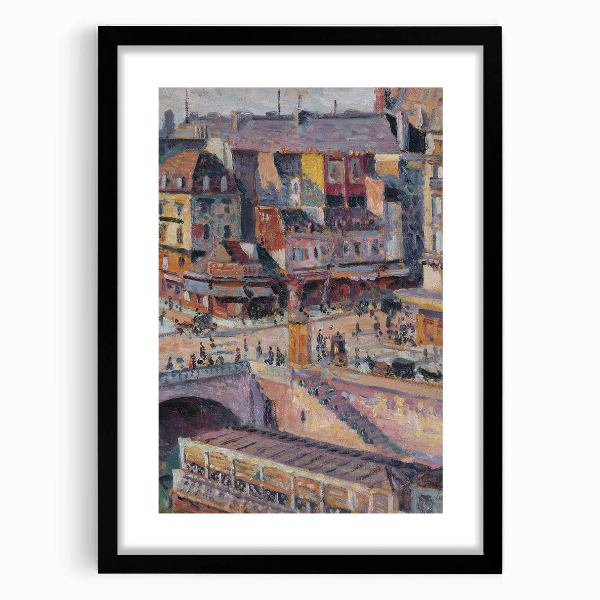 Impressionist Cityscape - Pont Saint-Michel by Luce Wall Art Print
