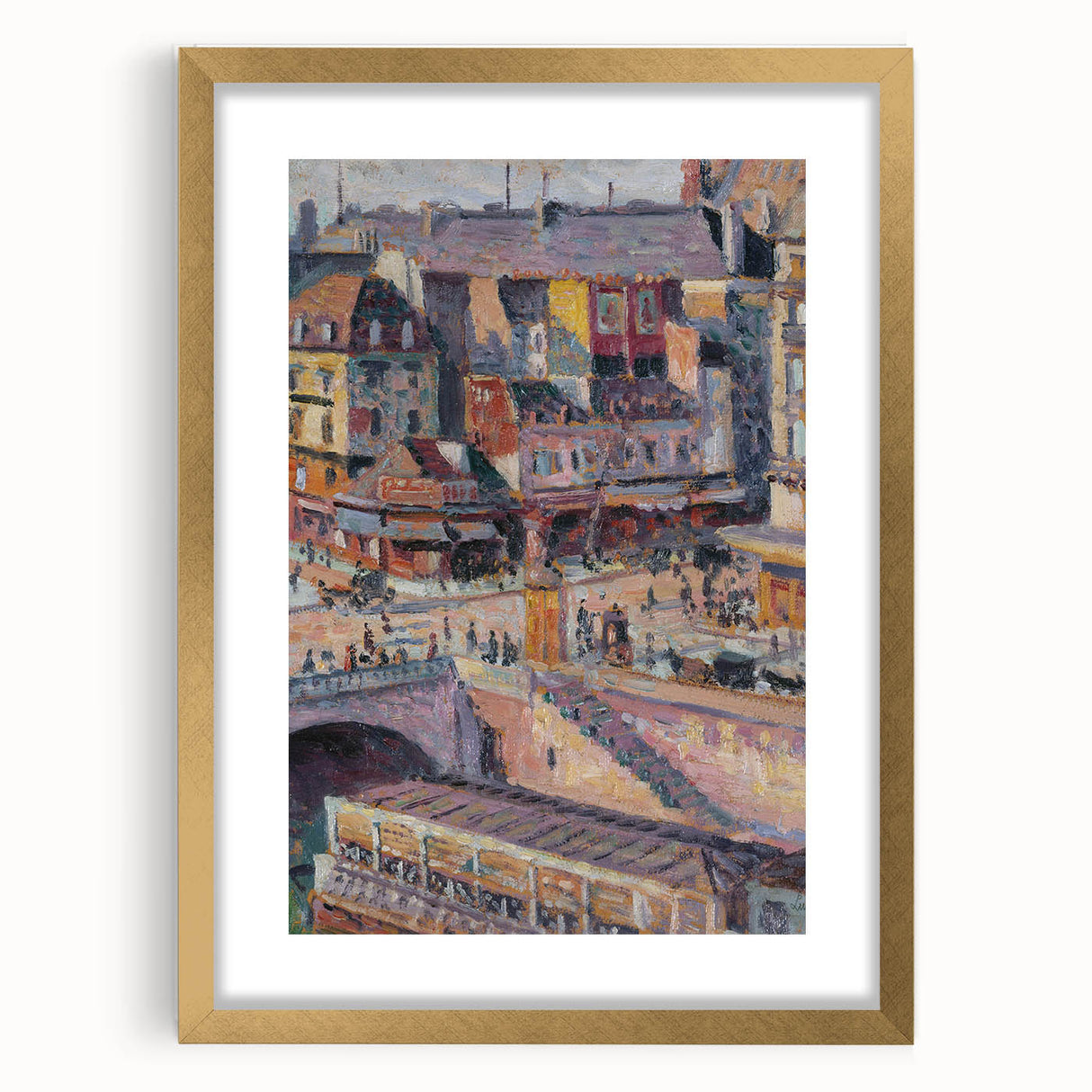 Impressionist Cityscape - Pont Saint-Michel by Luce Wall Art Print