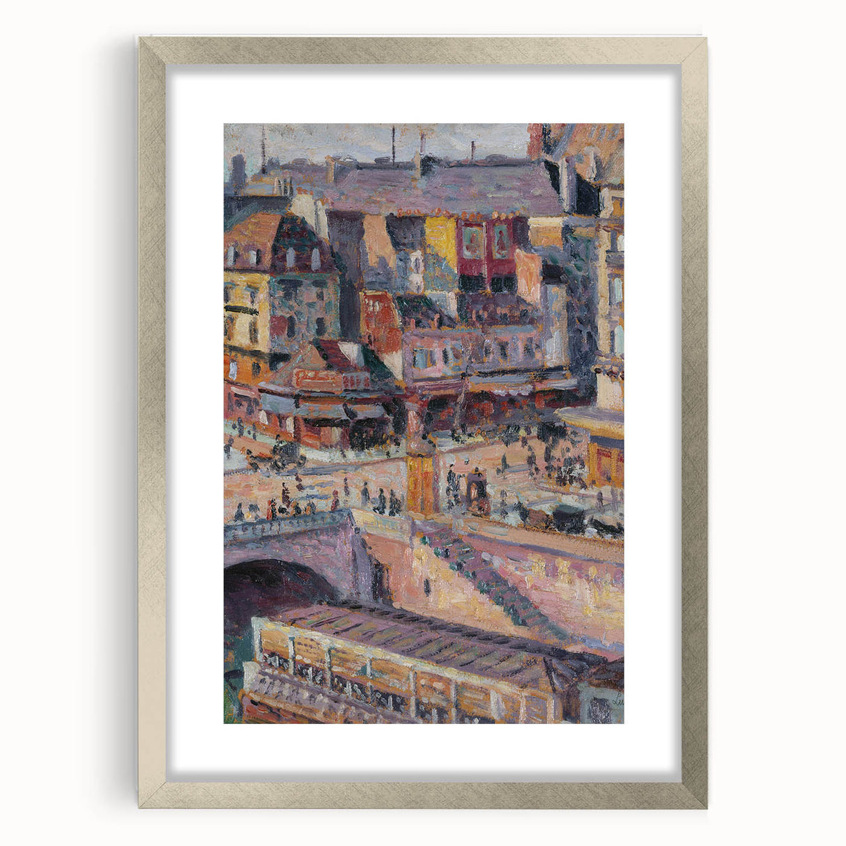Impressionist Cityscape - Pont Saint-Michel by Luce Wall Art Print