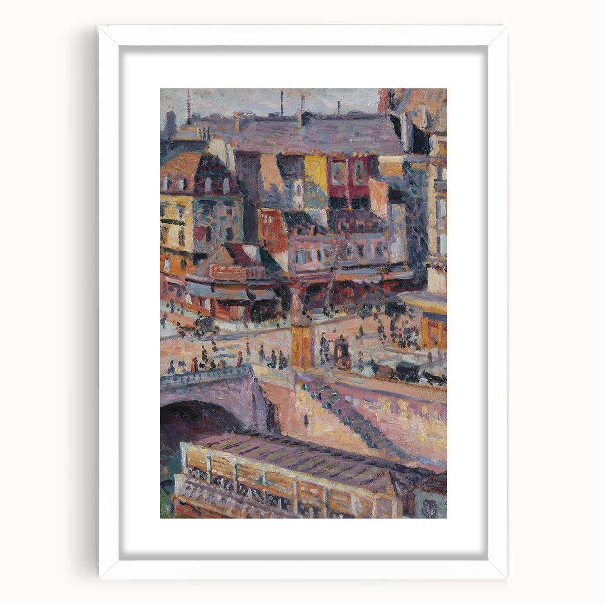 Impressionist Cityscape - Pont Saint-Michel by Luce Wall Art Print