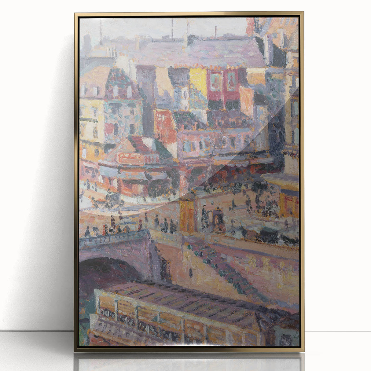 Impressionist Cityscape - Pont Saint-Michel by Luce Wall Art Print