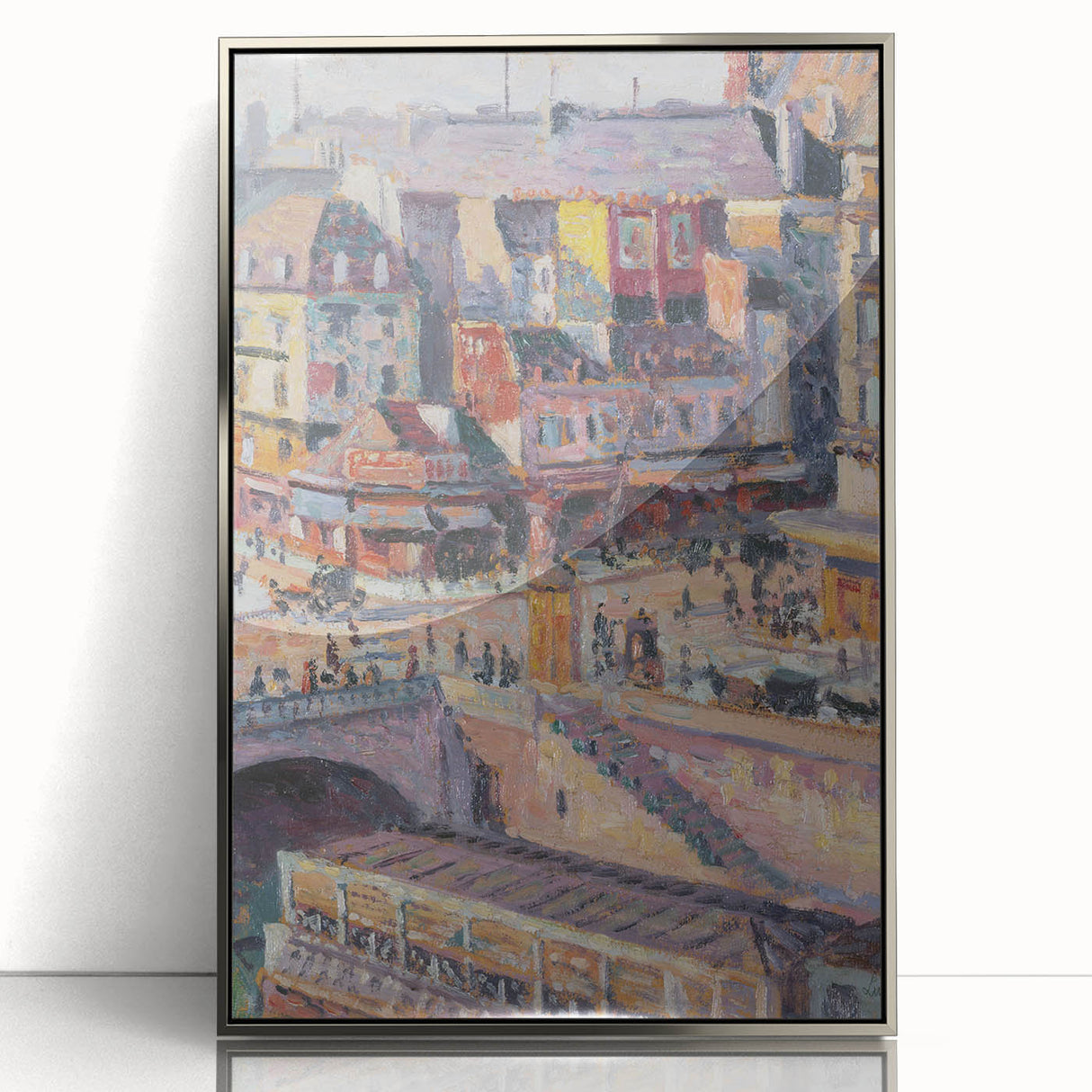 Impressionist Cityscape - Pont Saint-Michel by Luce Wall Art Print