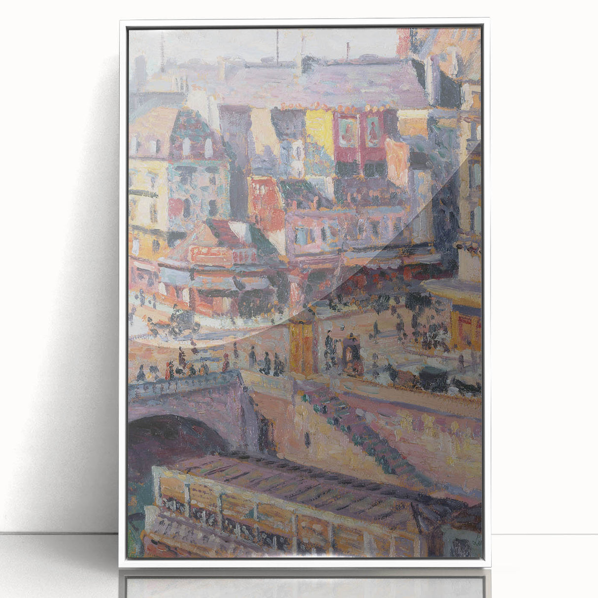 Impressionist Cityscape - Pont Saint-Michel by Luce Wall Art Print