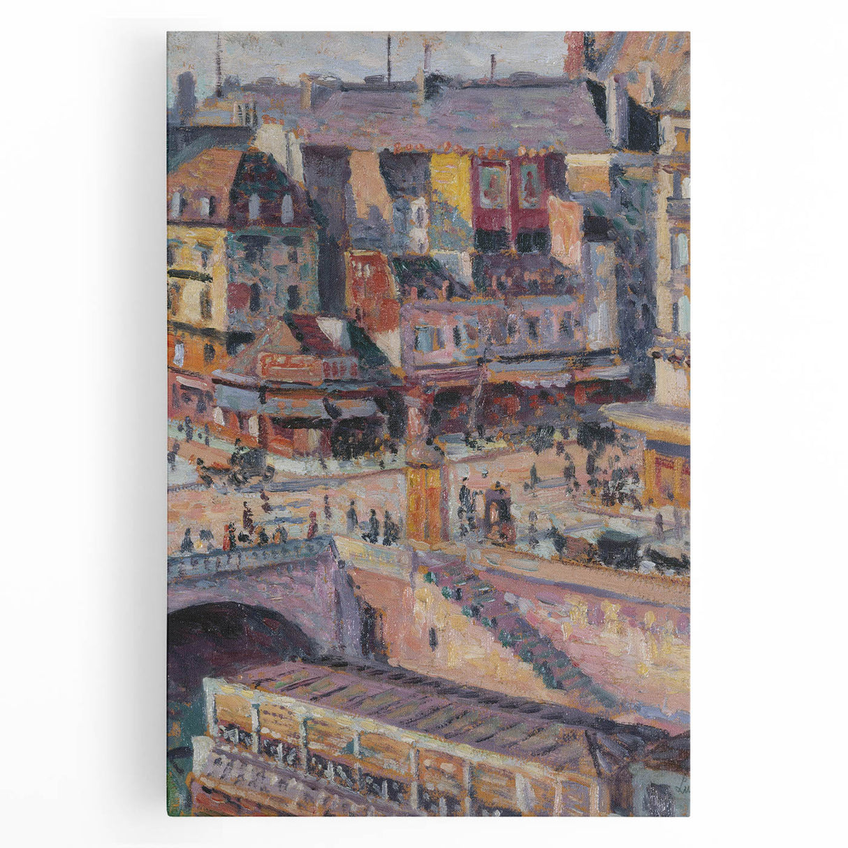 Impressionist Cityscape - Pont Saint-Michel by Luce Wall Art Print