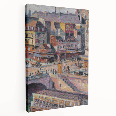 Impressionist Cityscape - Pont Saint-Michel by Luce Wall Art Print
