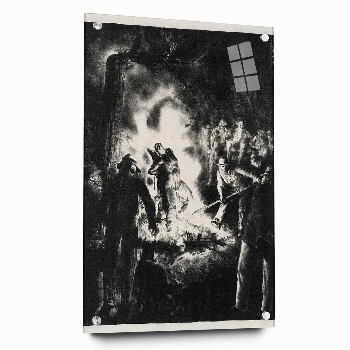 Dramatic Vintage Wall Art - Intense Black and White Scene in Charcoal