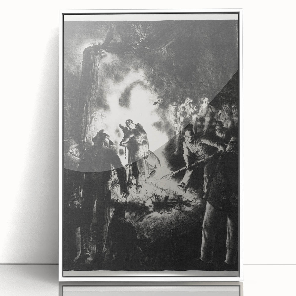 Dramatic Vintage Wall Art - Intense Black and White Scene in Charcoal