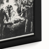 Dramatic Vintage Wall Art - Intense Black and White Scene in Charcoal