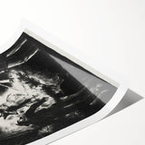 Dramatic Vintage Wall Art - Intense Black and White Scene in Charcoal