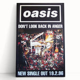Oasis Don’t Look Back in Anger Poster - Retro Wall Art for Music Lovers