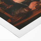 Realism Portrait Art Print - Woman Reading by Candlelight