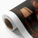 Realism Portrait Art Print - Woman Reading by Candlelight