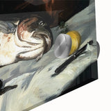 Mid-century modernist large abstract wall art featuring swirling patterns in earth tones on acrylic glass.