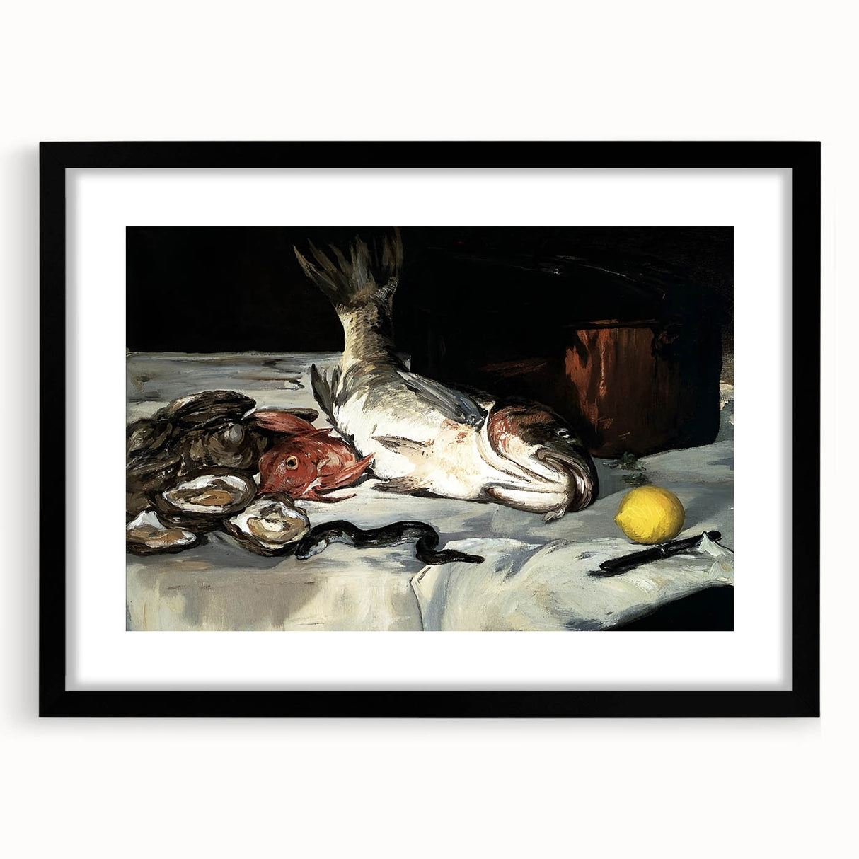 Extra large abstract art print featuring textured, colorful art on a black framed canvas, ideal for living room decor.