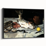 Black and white framed canvas featuring a vintage poster art style landscape, ideal for bedroom wall decor.