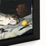 Close-up of a black wall art canvas featuring colorful, textured abstract dishes, ideal for extra large living room decor.