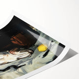 Extra large wall art featuring black line art flowers on a white background, rolled print format.