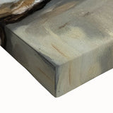 Large art of a black and white landscape painting on stretched canvas, ideal for bedroom wall decor.