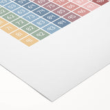 Modern Typography Wall Art - Count to 100 Poster Print