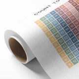 Modern Typography Wall Art - Count to 100 Poster Print