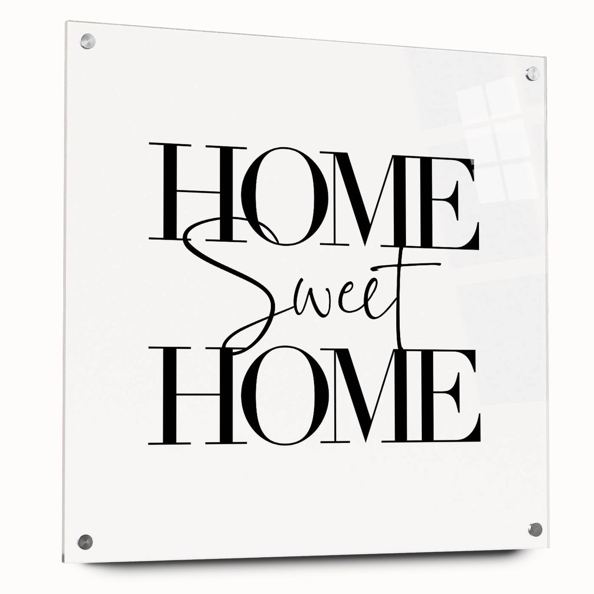 Home Sweet Home - Modern Typography Wall Art Canvas Print