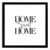 Home Sweet Home - Modern Typography Wall Art Canvas Print